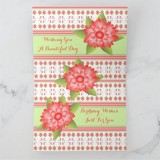 Carte Fleur orange corail (Intérieur)