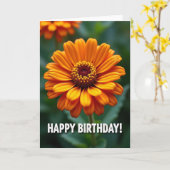 Carte Fleur Orange Joyeuse (Fleur jaune)