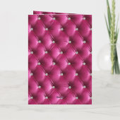 Carte Fleur papillon Glam Girly rose Faux Velvet (Dos)