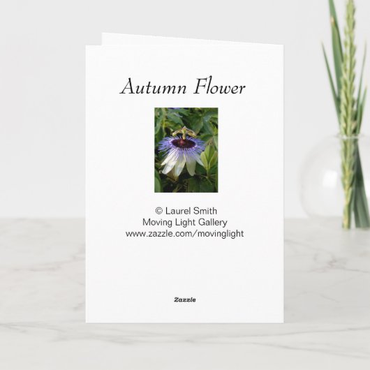 Carte Fleur Passion Automne (Dos)