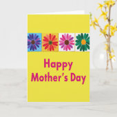Carte Fleur Peinte à la Main (Fleur jaune)
