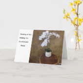 Carte Fleur Pensées pour Vous (Fleur jaune)