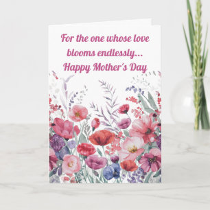 Carte Fleur personnalisée aquarelle moderne pour la fête
