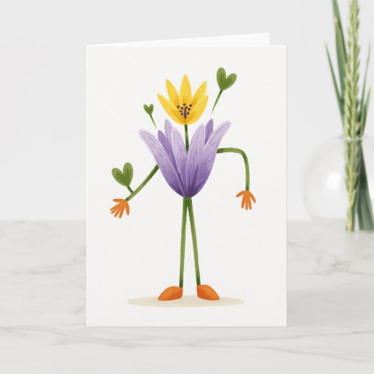 Carte Fleur Pétales de Lavande (Devant)