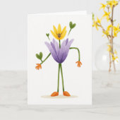 Carte Fleur Pétales de Lavande (Fleur jaune)