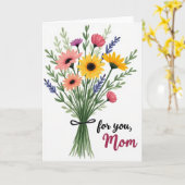 Carte Fleur pour Maman (Fleur jaune)