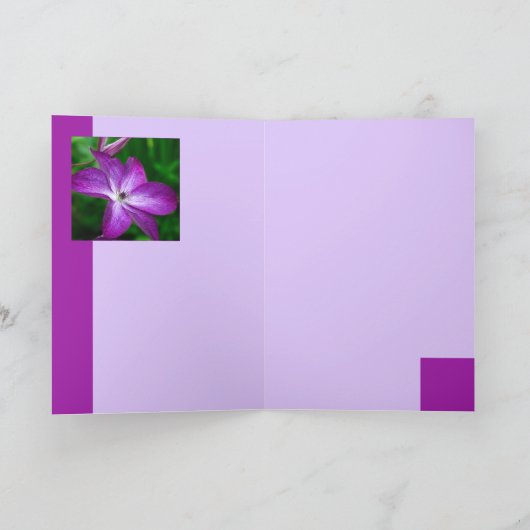 Carte Fleur pourpre (Intérieur)