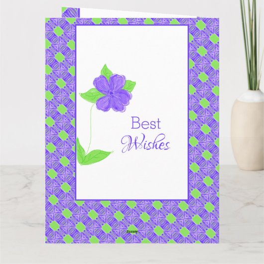 Carte Fleur pourpre Joyeux anniversaire (Dos)