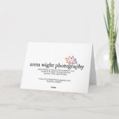 Carte Fleur Précoce, par Anna Wight (Dos)