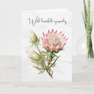 Carte Fleur Protea Sympathique Sur Le Bois