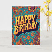 Carte Fleur Psychedélique (Fleur jaune)