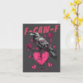 Carte Fleur Rétro Cœur Corbeau F-caw-f Anti Saint-Valent (Fleur jaune)