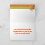 Carte Fleur rétro Orange Green Bonne fête des mères (Intérieur)