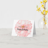 Carte Fleur riche Joyeux anniversaire en hébreu et en an (Fleur jaune)
