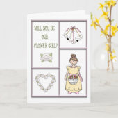 Carte Fleur Rose (Fleur jaune)