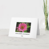 Carte fleur rose (Dos)