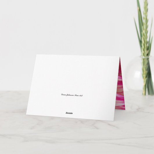 Carte Fleur rose (Dos)