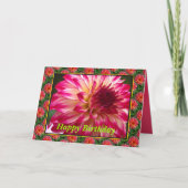 Carte Fleur rose (Devant)