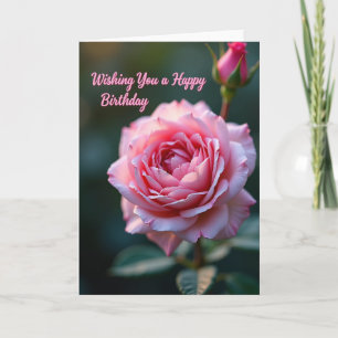 Carte Fleur Rose à Points