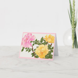 Carte Fleur rose, Anniversaire