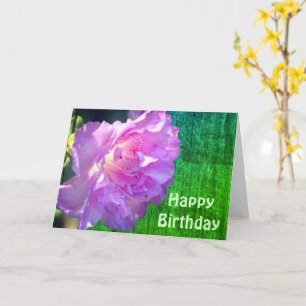 Carte Fleur rose Azalea Anniversaire