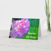 Carte Fleur rose Azalea Anniversaire (Devant)