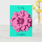 Carte Fleur rose Bonne Fête des mères à la fille (Fleur jaune)