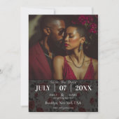 Carte Fleur Rose classique Mariage printemps Enregistrer (Devant)