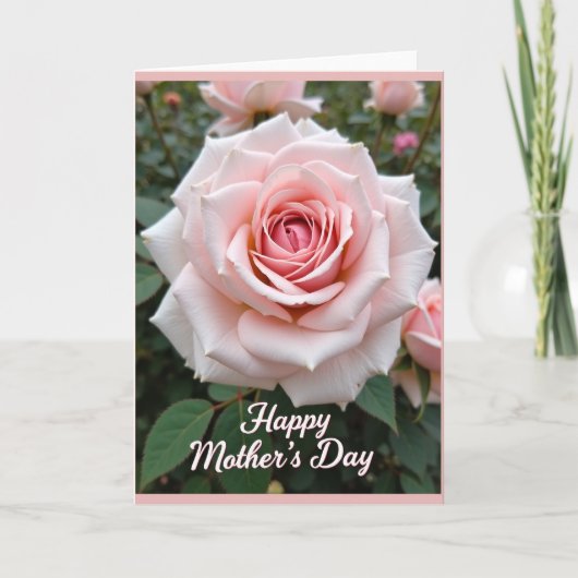 Carte Fleur Rose Corail (Devant)