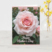 Carte Fleur Rose Corail (Fleur jaune)