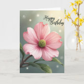 Carte Fleur Rose Douce (Fleur jaune)