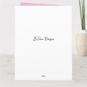 Carte Fleur rose et blanc 1er anniversaire de la Dame (Dos)