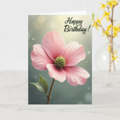 Carte Fleur Rose Joyeuse (Fleur jaune)