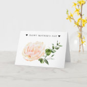 Carte Fleur rose Joyeuse fête des Mères (Fleur jaune)