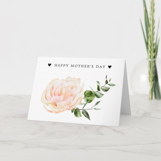 Carte Fleur rose Joyeuse fête des Mères (Devant)