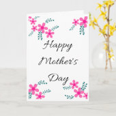 Carte Fleur rose mignonne Maman, Fête des mères de grand (Fleur jaune)