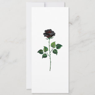 Carte Fleur rose noire