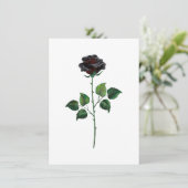 Carte Fleur rose noire (Debout devant)