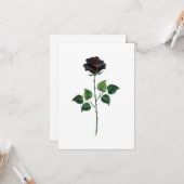 Carte Fleur rose noire (Devant/Arrière en situation)