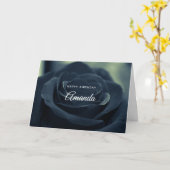 Carte Fleur Rose noire Vibe gothique foncé Anniversaire (Fleur jaune)