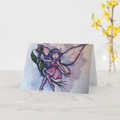 Carte Fleur rose rose (Fleur jaune)