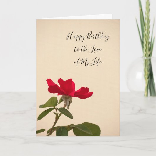 Carte Fleur rose/rouge/amour/anniversaire (Devant)