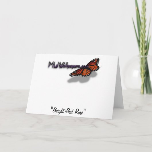 Carte Fleur rose rouge vif Belle florale (Dos)