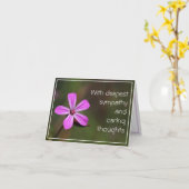 Carte Fleur rose unique sympathie réfléchie (Fleur jaune)