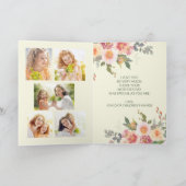 Carte Fleur rose Vert Feuille Fête des mères 5 Photo (Intérieur)