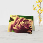 Carte Fleur Rose vintage (Fleur jaune)