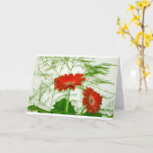Carte Fleur Rouge (Fleur jaune)