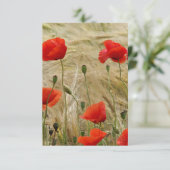Carte fleur rouge d'été (Debout devant)