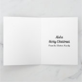 Carte Fleur rouge Hibiscus Motif Noël tropical (Intérieur)