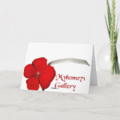 Carte Fleur rouge - Joyeux anniversaire (Dos)